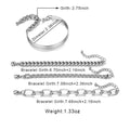 Silver Bracelets for Women, Silver Dainty Layered Chain Bracelets Adjustable Cut