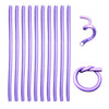 Foam Hair Rollers 10 Pack — No-Heat Curling Rods for Long & Short Hair, Purple
