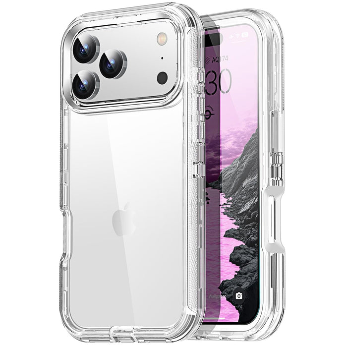 Iphone 17 Pro Max Case Clear 3 In 1 Heavy Duty Drop Protection Full Body Rugged