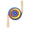 Pack Jump Rope for Kids, 8.5ft Adjustable Jump Rope with Wooden Handle and Rainb