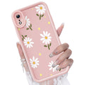 with iPhone XR Case, Creative Flower Pattern Design Girls Women Liqui