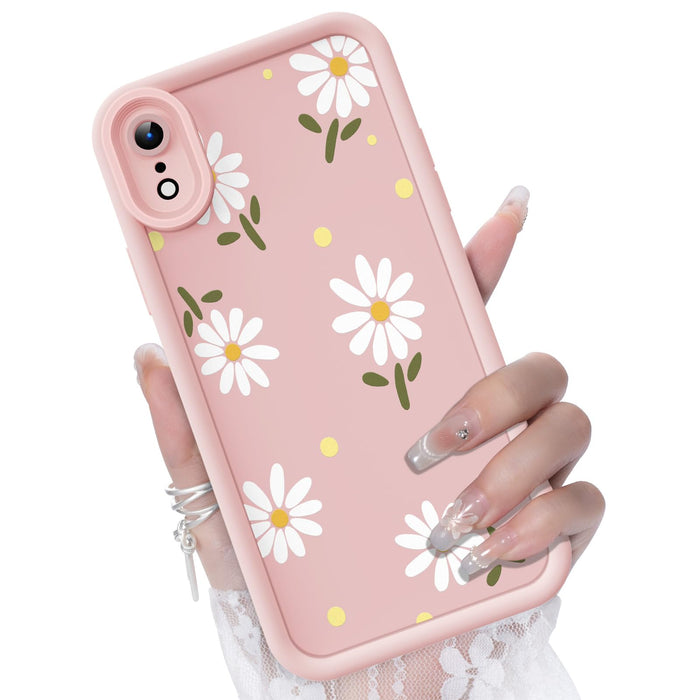 with iPhone XR Case, Creative Flower Pattern Design Girls Women Liqui