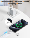 to USB-C Adapter 4 Pack — Fast Charging & Data Transfer for iPhone 17/16/15, Not