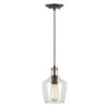 Forte  2679-01-55 9 One Light Cord-Hung Glass Mini Pendant, Brushed Nickel
