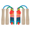Pack Jump Rope for Kids, 8.5ft Adjustable Jump Rope with Wooden Handle and Rainb