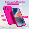 Iphone 14 Phone Case Liquid Silicone, Fluorescent Bright Solid Color, Cute Thin