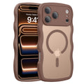 For Iphone 17 Pro Case, Cute Wavy Full Camera Protection [ Magsafe] Matte Anti-S