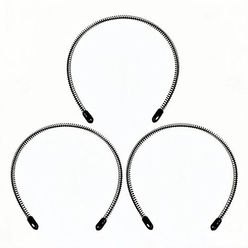 Mens Metal Headband, Unisex Black Headbands for Women, Hair Bands for Women's Ha
