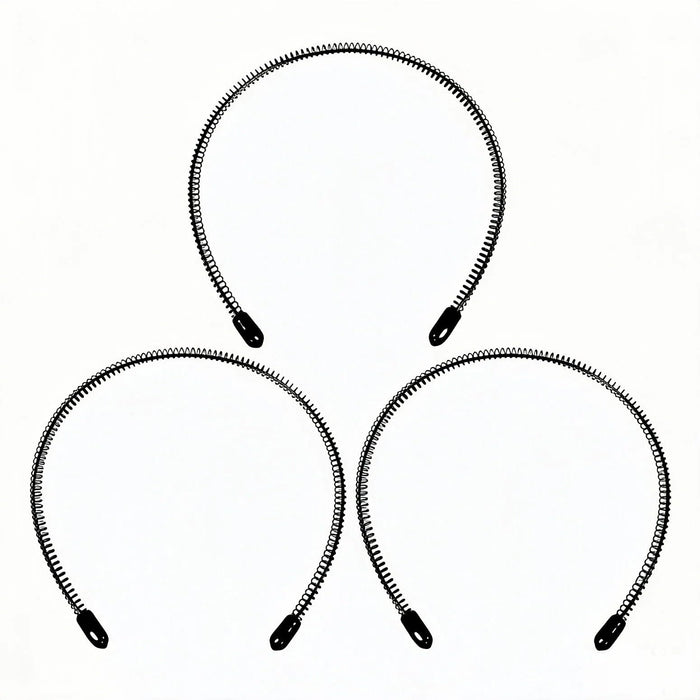 Mens Metal Headband, Unisex Black Headbands for Women, Hair Bands for Women's Ha