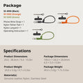 Phone Wrist Strap, 38Cm Leather & Nylon Wrist Strap For Smartphones With Built-I