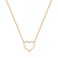 Gold Heart Necklace for women, Cute Necklaces for Mother's Day Gifts, 14k Gold P