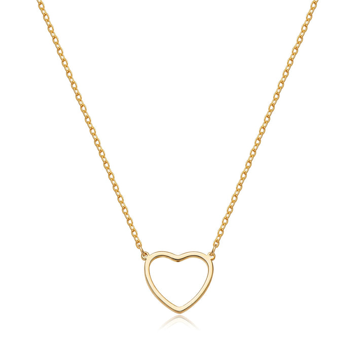 Gold Heart Necklace for women, Cute Necklaces for Mother's Day Gifts, 14k Gold P