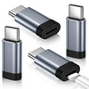to USB-C Adapter 4 Pack — Fast Charging & Data Transfer for iPhone 17/16/15, Not