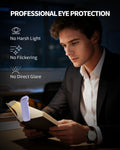 Book Reading Light, Rechargeable Clip on Booklight, Eye Caring 3 Color Temperatu