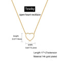 Gold Heart Necklace for women, Cute Necklaces for Mother's Day Gifts, 14k Gold P
