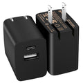Wall Charger Block 20W, 2-Pack Dual Port Wall Charger Adapter With Foldable Plug