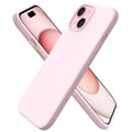 15 Case 6.1, Slim Liquid Silicone 3 Layers Full Covered Soft Gel Rubber Phone Ca