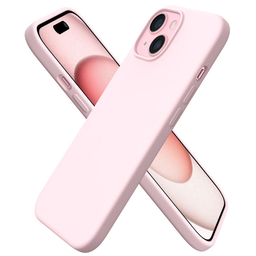 15 Case 6.1, Slim Liquid Silicone 3 Layers Full Covered Soft Gel Rubber Phone Ca