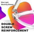 Light Blocking Glasses Square with Anti Computer Glare for Gaming Women and