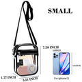 Crossbody Purse Bag, Clear Bag Stadium Approved with Front Pocket for Conc