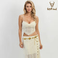 Western Metal Gold Chain Belt Concho Belt Cowgirl Waist Link for Jeans Dre