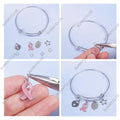 12Pcs Gold Expandable Bangle Adjustable Wire Bracelets Stainless Steel Blank Met