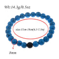 CNLQ Long Distance Bracelets For Lovers Couples Matching Gift Matte Agate 8mm Be