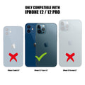 iPhone 12/iPhone 12 Pro Case with Card Holder Heavy Duty Protective Dual Lay