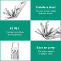 1 Mini Multi Tool, Portable Keychain Multitool Screwdriver Bit, Folding Outdo