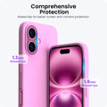 16 Case 6.1", Slim Liquid Silicone 3 Layers Full Covered Soft Gel Rubber Shockpr