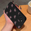 Pink Bow Phone Case for Samsung Galaxy S21 Case Cute Ribbon Bowknot Pattern Aest