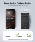 1 Magnetic Wireless for iPhone Charging Station: Foldable Portable Charger