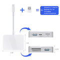 Card Reader, 5 in 1 USB-C & USB Card Adapter with SD/MicroSD/MS and Dual USB-A P