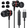 HiFi Stereo USB-C Earphones - Wired In-Ear Headphones with Mic and Volume Control