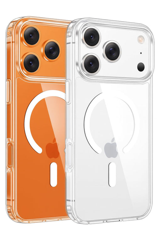 17 Pro Case, Transparent Acrylic Tpu Shockproof Phone Cover With Magnetic Wirele