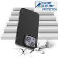Case Iphone 13 & Iphone 14, Black Case Anti-Fingerprint Protective Bumper Matte