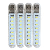 LED Light Stick 4 Pack — Portable 8-Bead White Night Light for Power Bank, Power