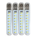 LED Light Stick 4 Pack — Portable 8-Bead White Night Light for Power Bank, Power