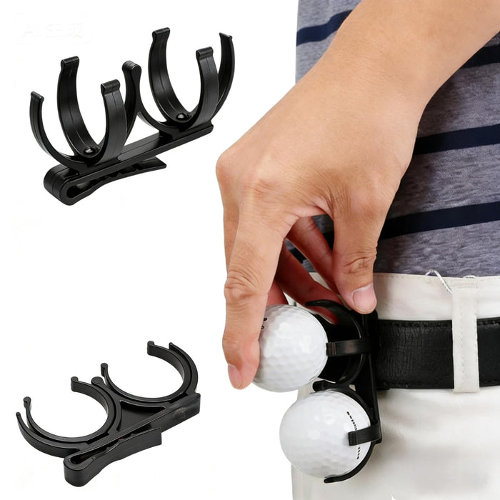 Golf Ball Holder for Bag - Quick Release Golf Ball Retriever & Tee Holder with C