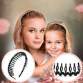 8 PCS Fashion No Slip Effortless Plastic Headbands with Teeth Comb Black Skinny