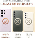 Galaxy S23 Ultra Case 5G 6.8-inch, Luxury Sparkle Glitter Translucent Clear Opal