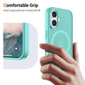 iPhone 16 Case,Magnetic Matte Military Grade Drop Protection Translucent Cel