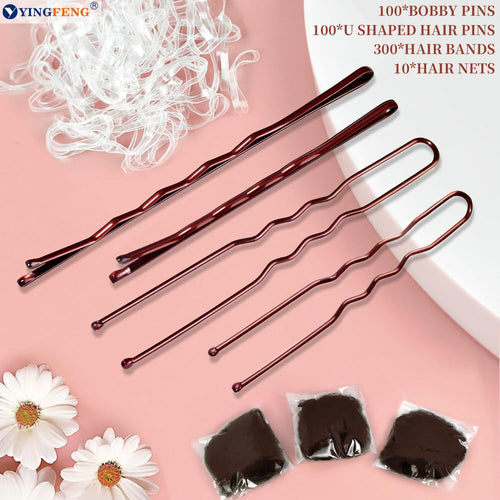 Bobby Pins Hair Pins Kit With Hair Net, Yingfeng Includes 100 Bobby Pins For Wom