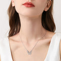 Butterfly Necklace - Rhinestone Pendant Necklaces for Women Butterflies Charm Je