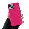 with iPhone 13/14 Case, Cute Aesthetic Fashion Colorful Checkered Cov