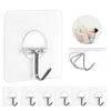 Wall Hooks 13LB Heavy Duty No Drill Transparent Waterproof Hooks for Ba