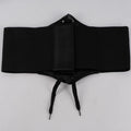 Cincher Corset Wide Band Elastic Tied Waspie Belt Leather Soft Adjustable
