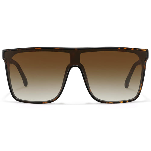 Square Oversized Sunglasses for Women Men Retro Flat Top Shield Sun Glass