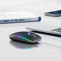 Mouse, Rechargeable, Led, Silent, Ultra-Thin Design (Bluetooth 5.2 And 2.4Ghz Us