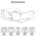 Light Blocking Glasses Square with Anti Computer Glare for Gaming Women and
